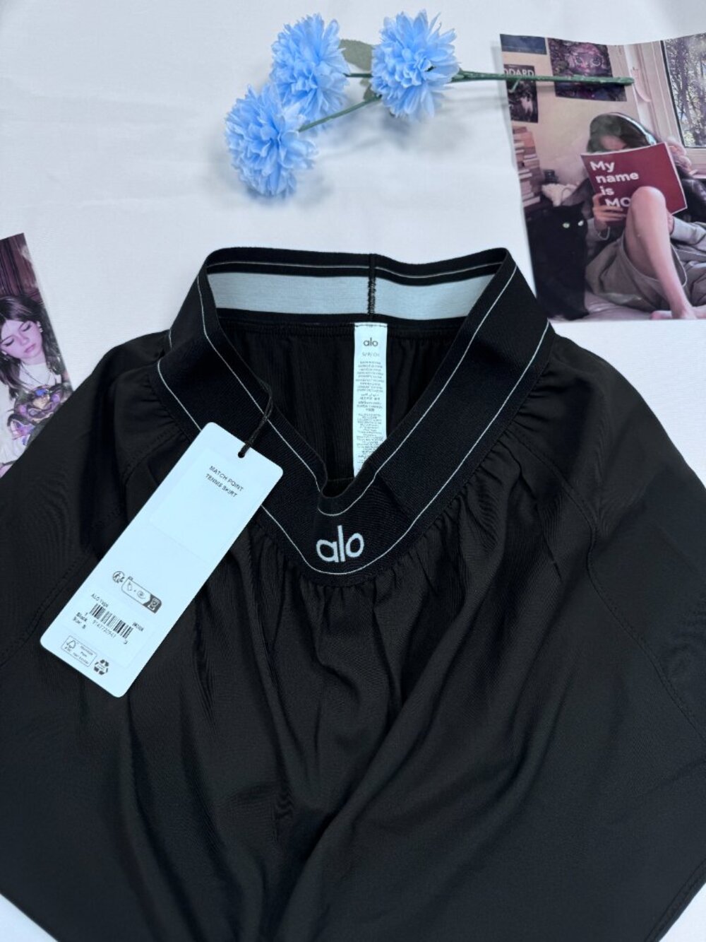 🖤 NWT Alo Yoga Match Point Tennis Skirt Black 🎾 Classic Sporty Skort - Picture 5 of 9